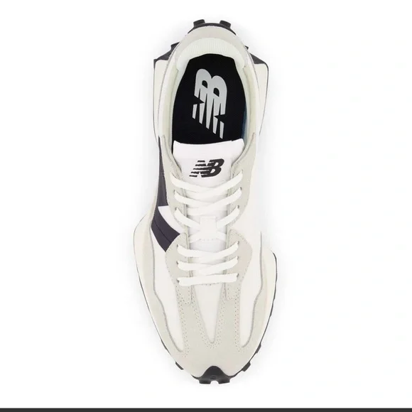 New Balance 327 Lifestyle White and Black Sneakers - Picture 3 of 10